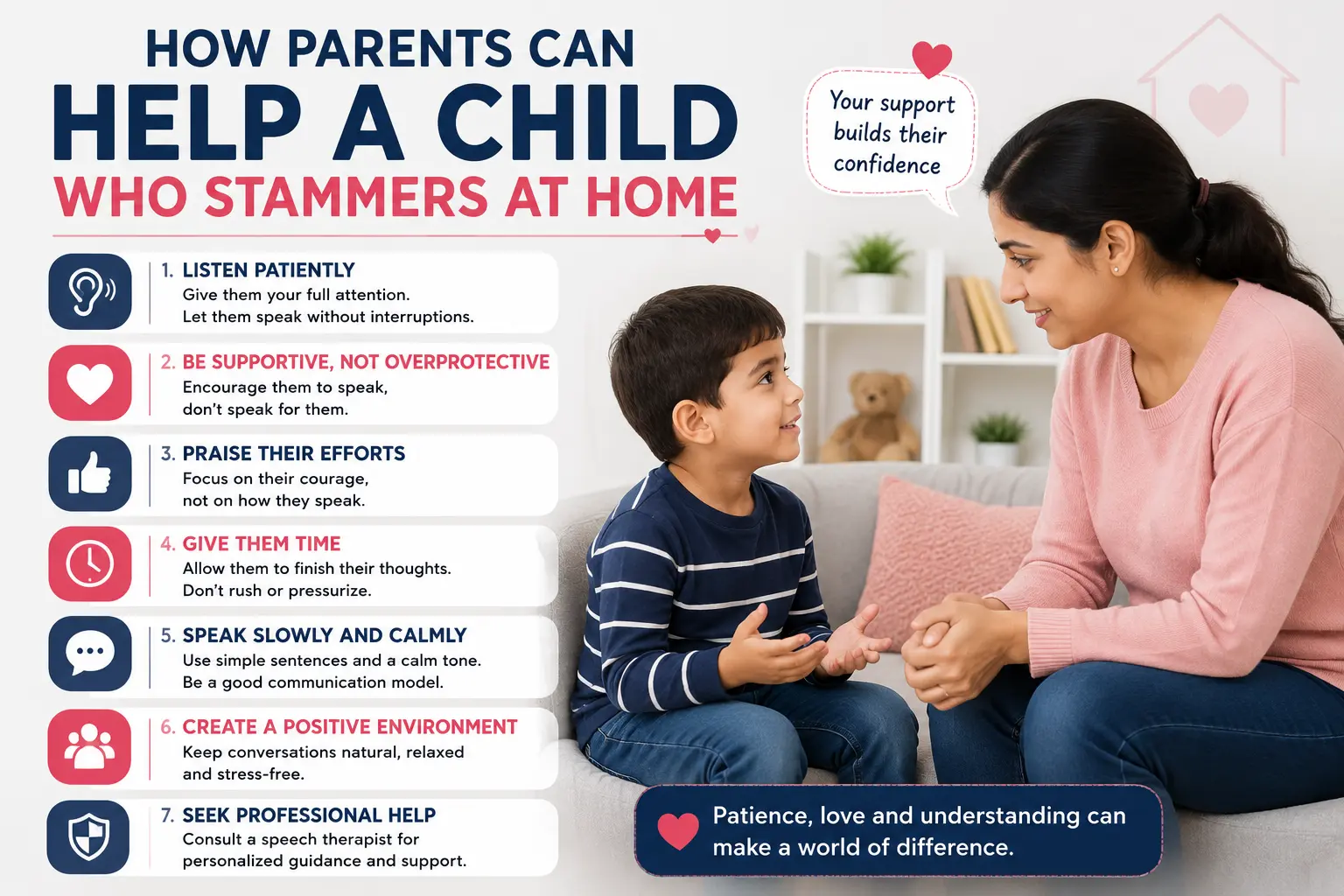 You are currently viewing How Parents Can Help a Child Who Stammers at Home